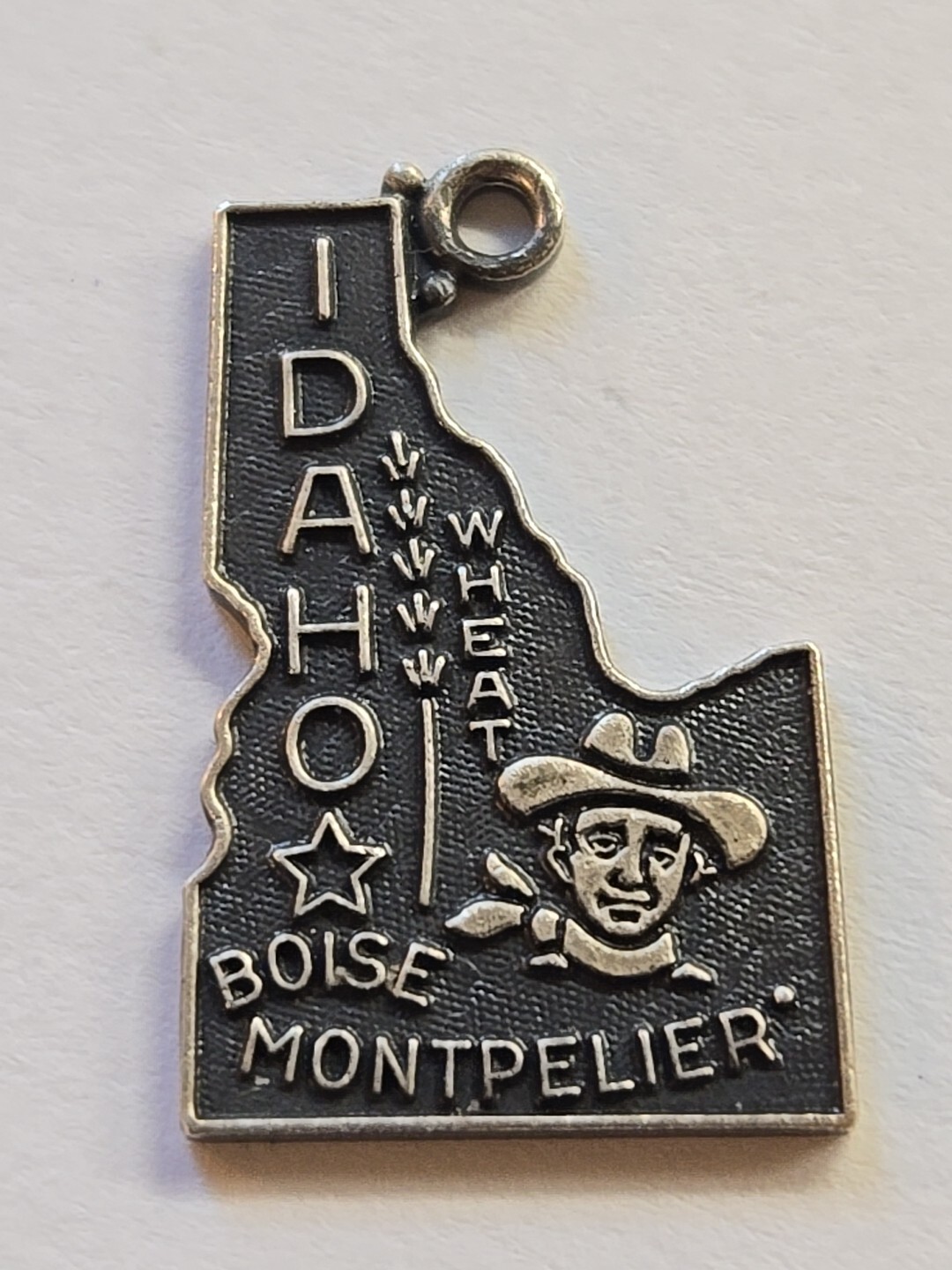 Sterling Silver ~ IDAHO State Charm ~ Map Cut Out ~ VINTAGE