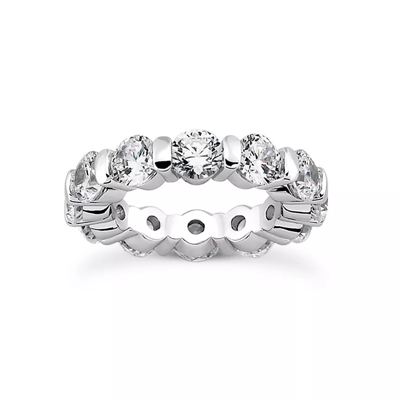 14K Gold Eternity Wedding Ring Classic 1.80 Carat Round Lab-Grown Diamond D VVS1