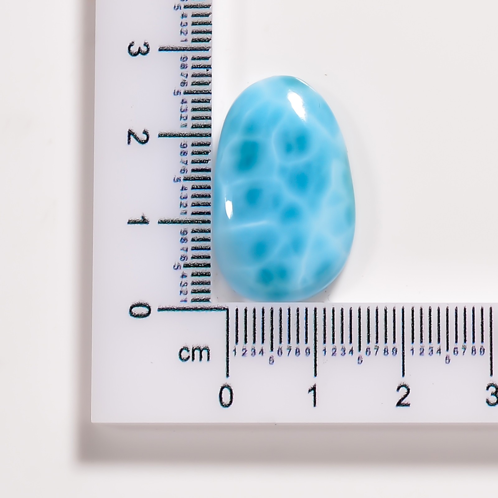 100% Natural Larimar Fancy Shape Cabochon Loose Gemstone 27 Ct 26X16X6mm AR-1070