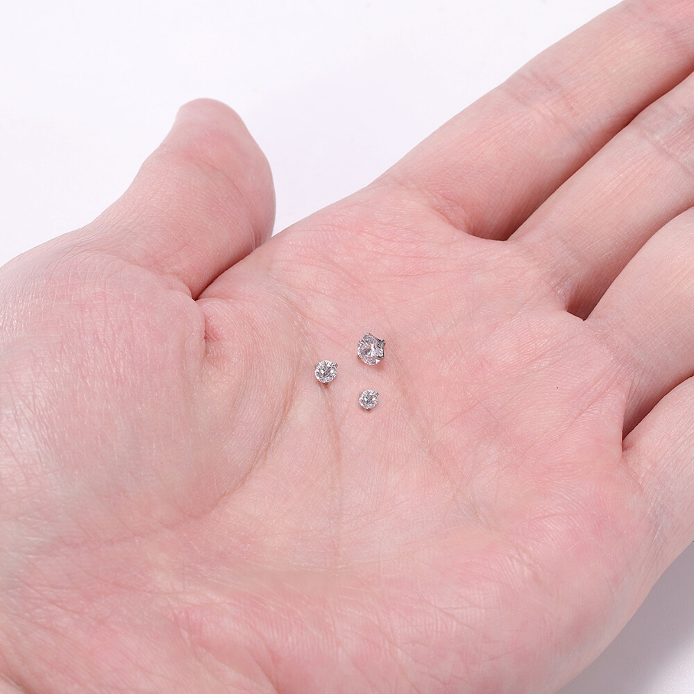 16G Micro Dermal Piercing CZ Dermal Anchor Stainless Steel Skin Diver Piercing
