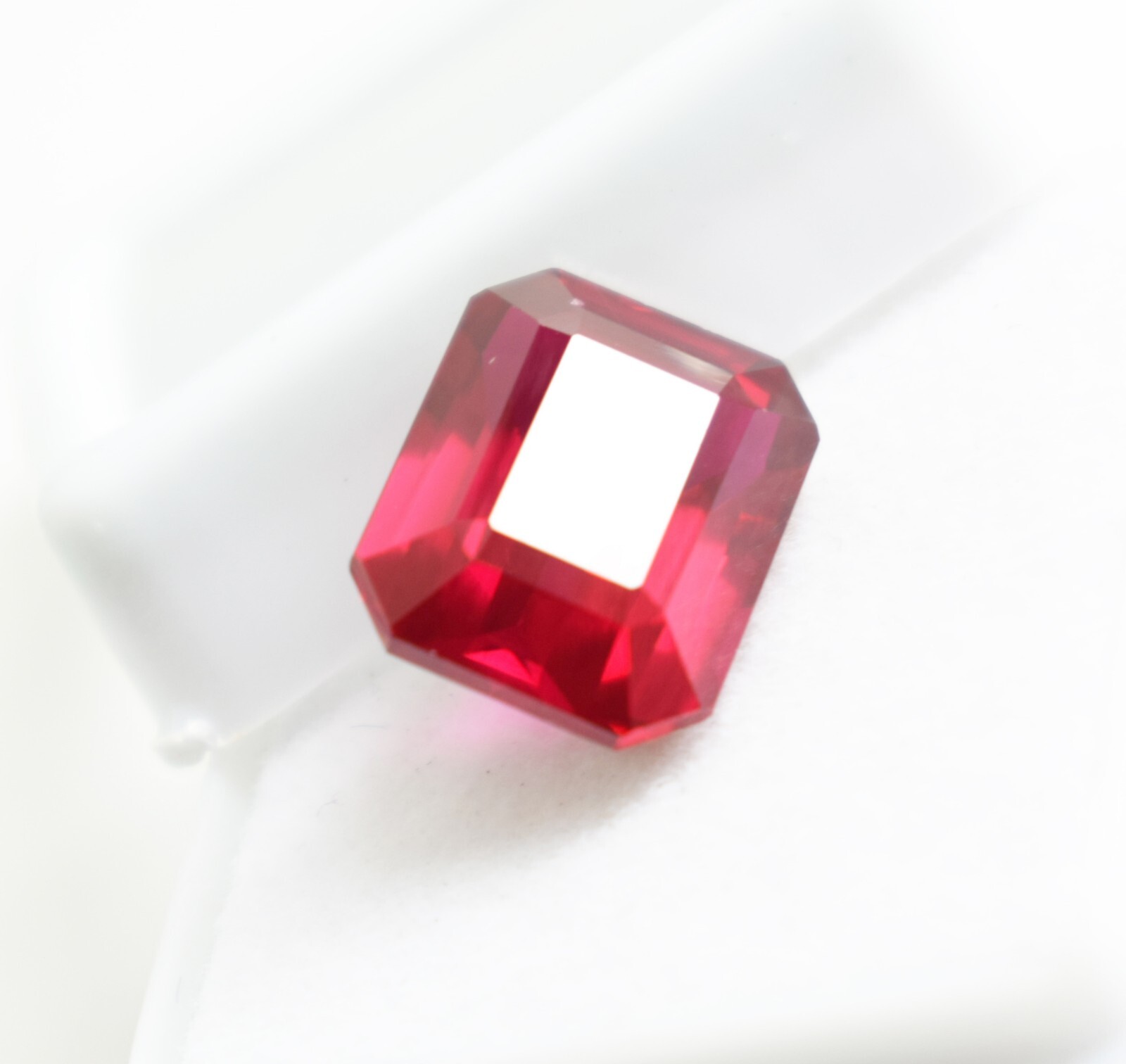 Emerald Cut Certified Myanmar’s 10 Ct Red Ruby Natural Beautiful Loose Gemstone