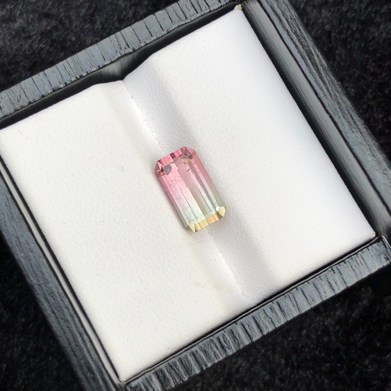 2.80 Ct Natural Watermelon Tourmaline Emerald Cut Loose Gemstone