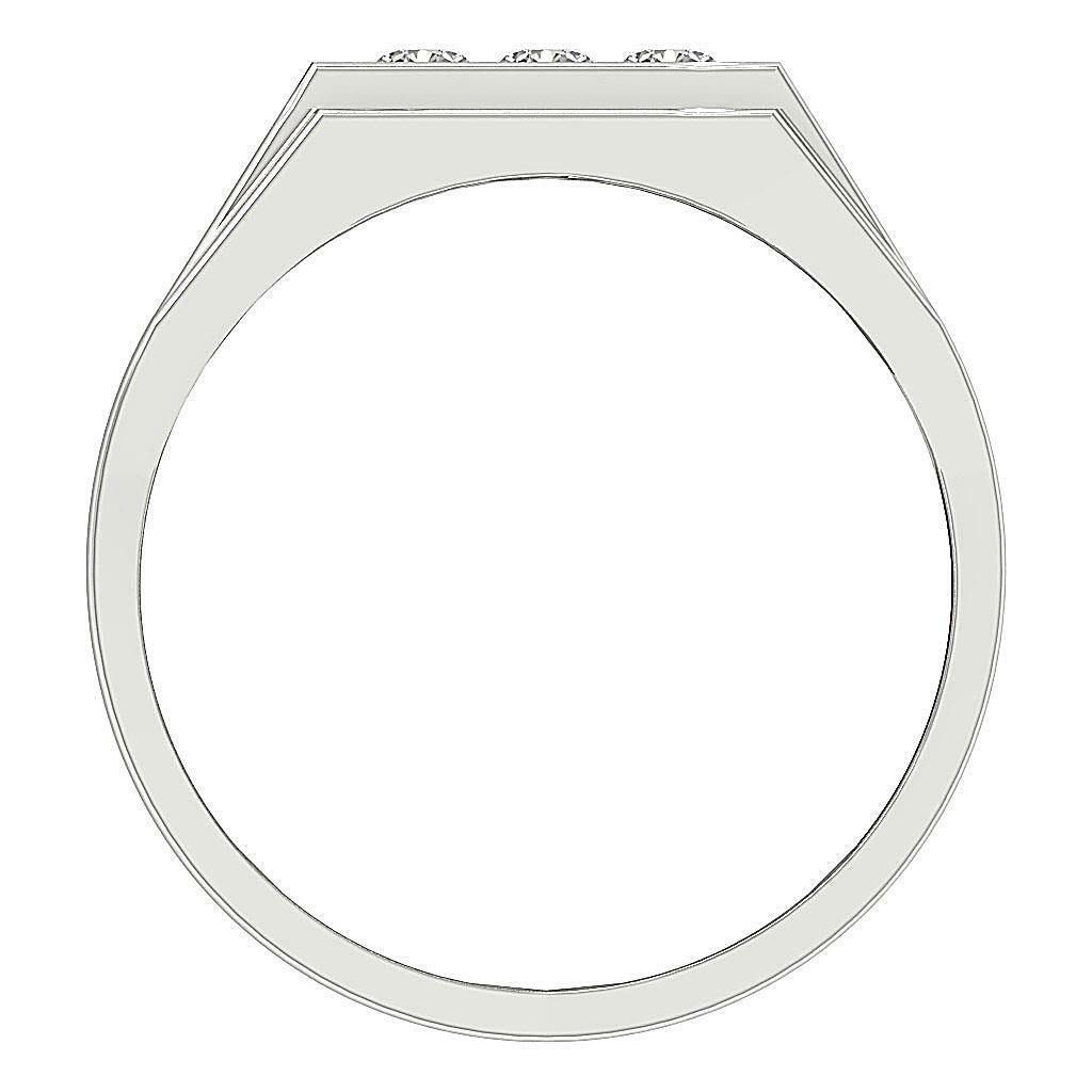 Men’s Wedding Ring VS1 E 0.50 Ct Natural Diamond 14K Solid White Gold 6.90 mm