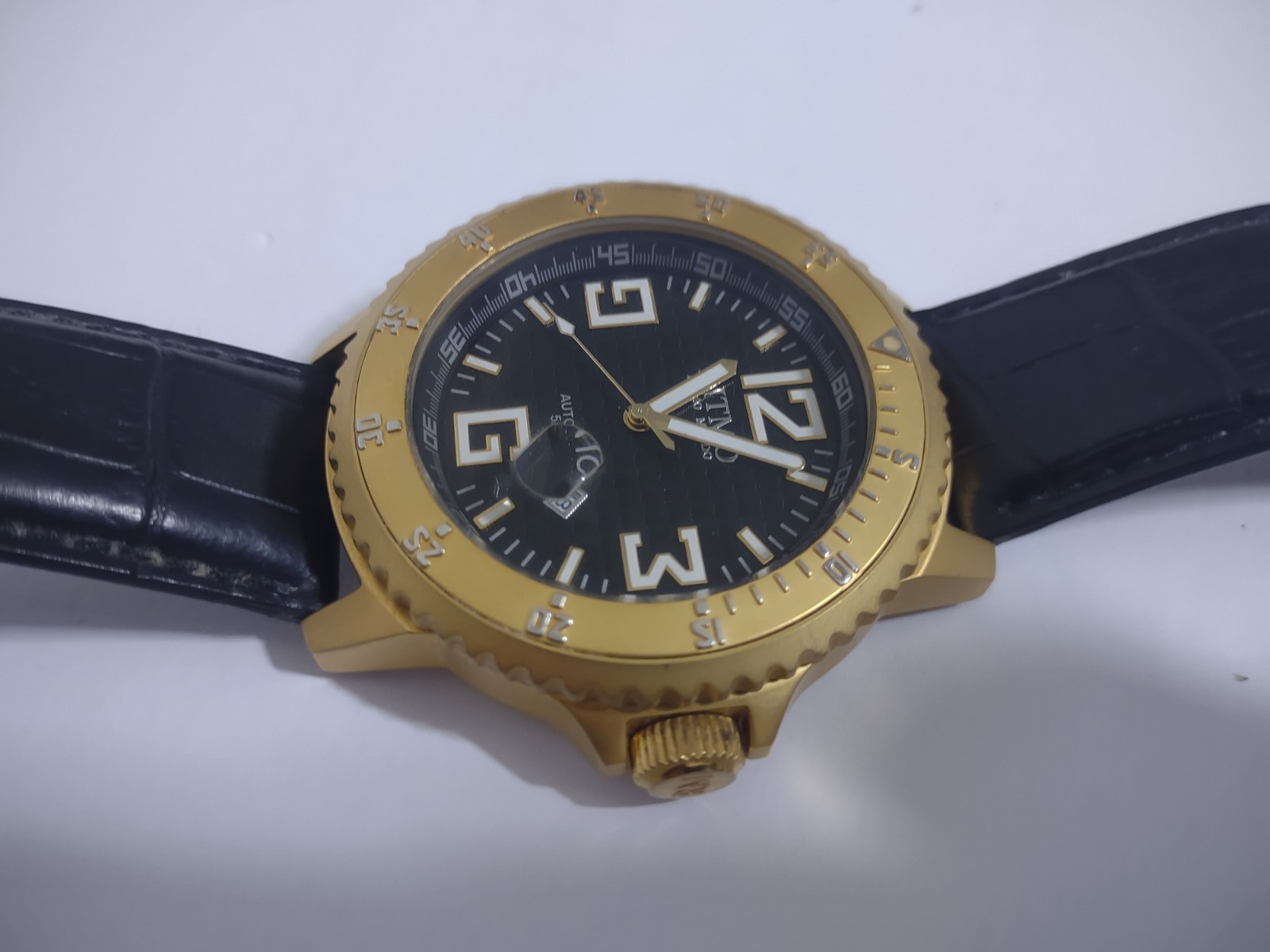 Ritmo Mundo Mvndo Hercules Automatic Watch Men’s Black Gold Titanium