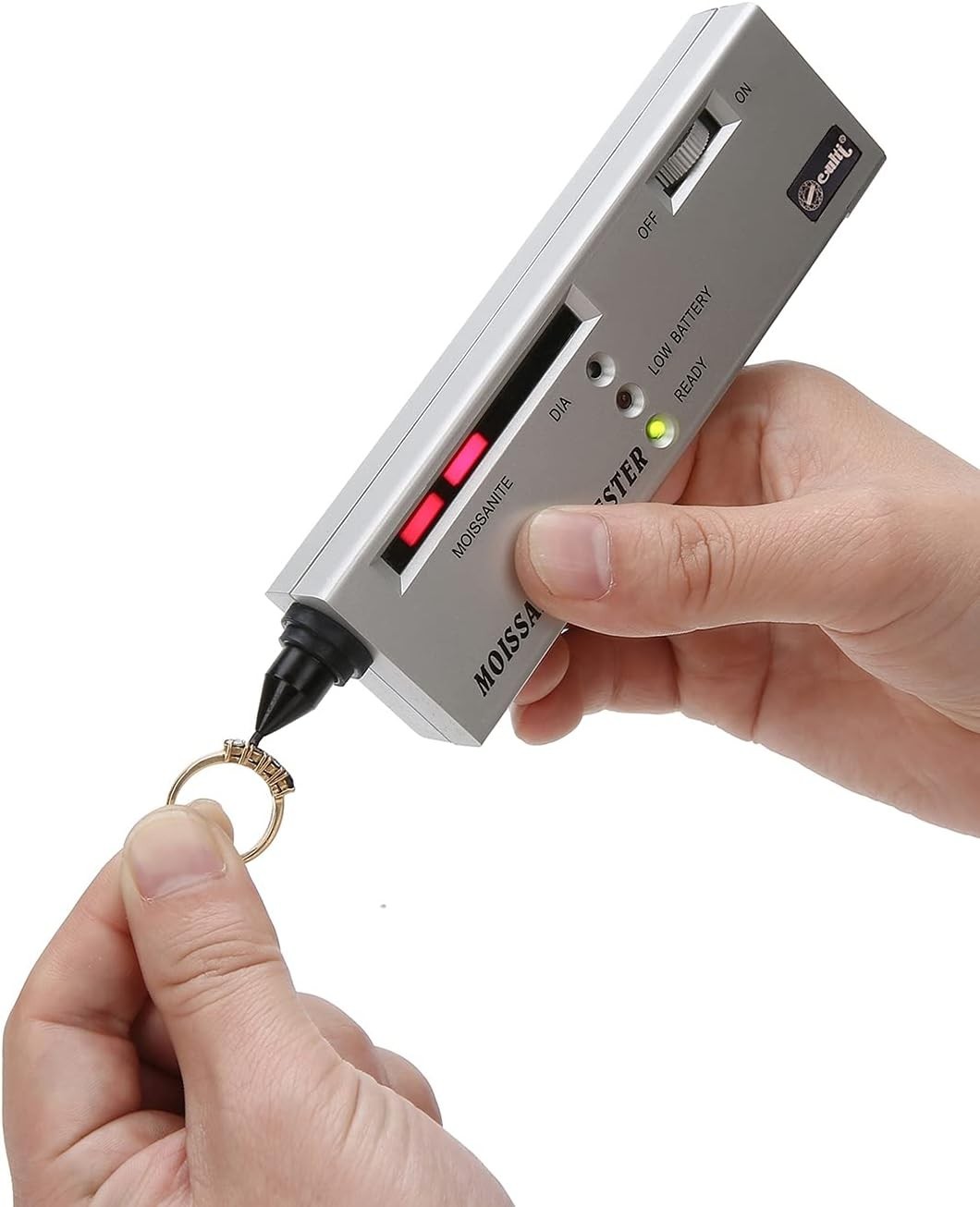 Compact Moissanite Tester for Gemstone Lovers – Low Battery Alarm Included