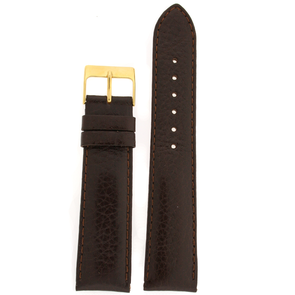 Watch Band Calfskin Leather Dark Brown Strap Comfort – 12mm – 24mm