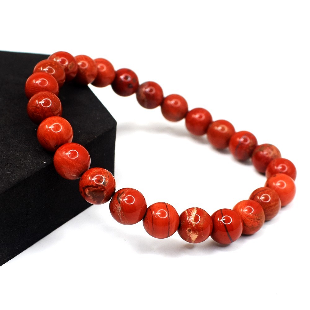 Red Jasper Elegant 100.00 Cts Top Grade Stretchable Bracelet Beaded VK 42 AZ1
