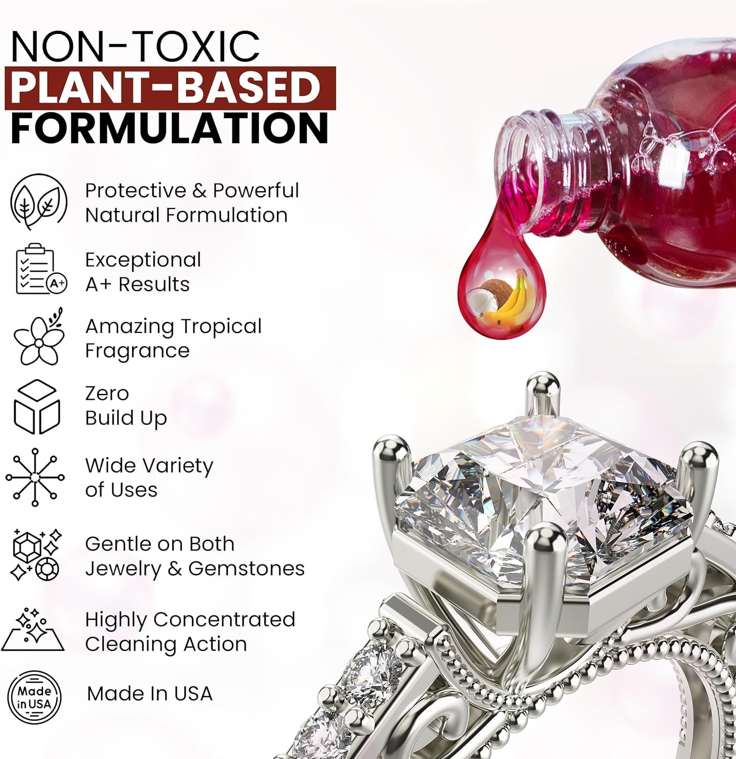 Caribbean Gem Ultrasonic Cleaner Solution Concentrate – Highly Concentrated A…