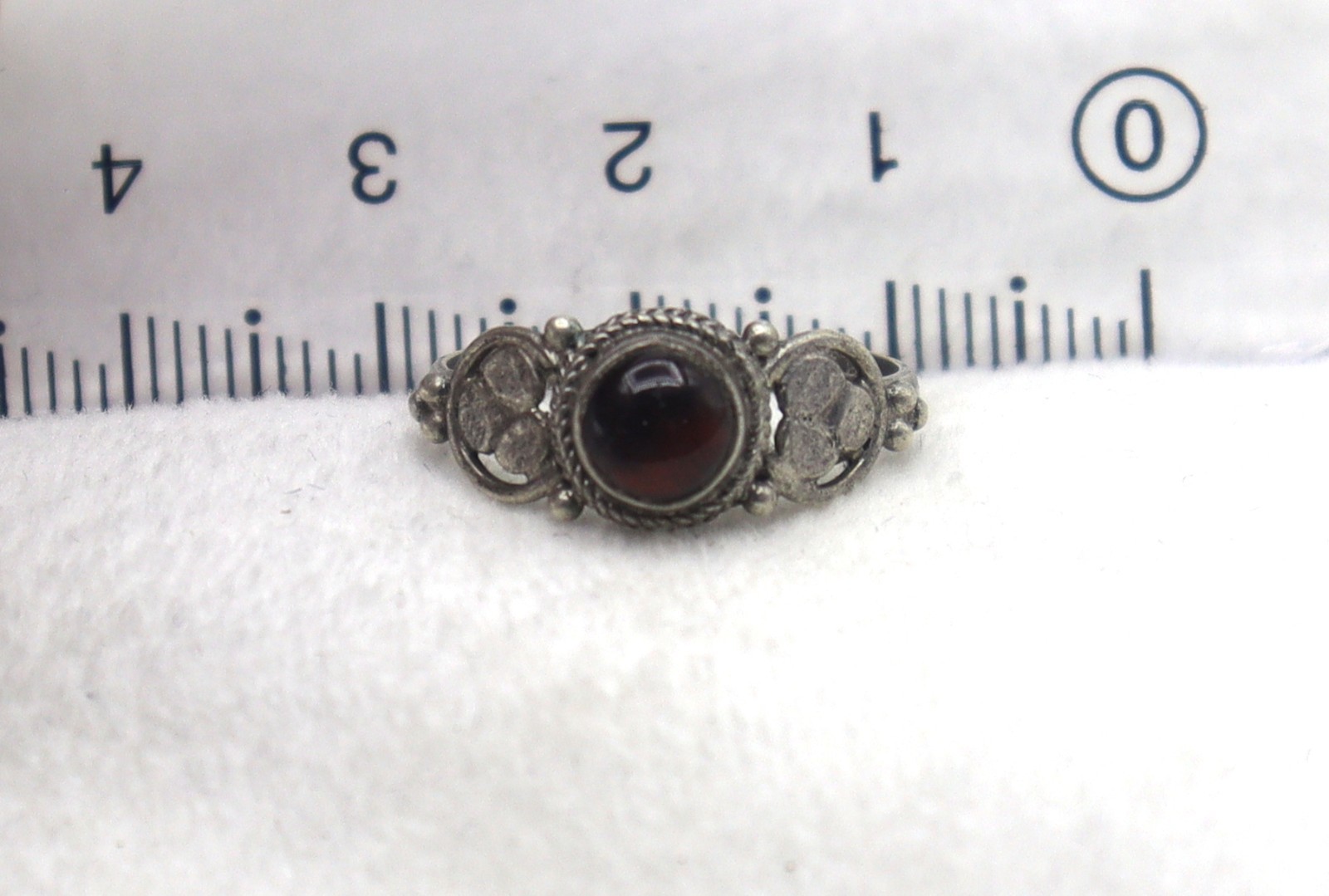 925 Silver Ring Size 6.75 US Rare Natural Red Tiger Eye Gemstone 2.09 Grams