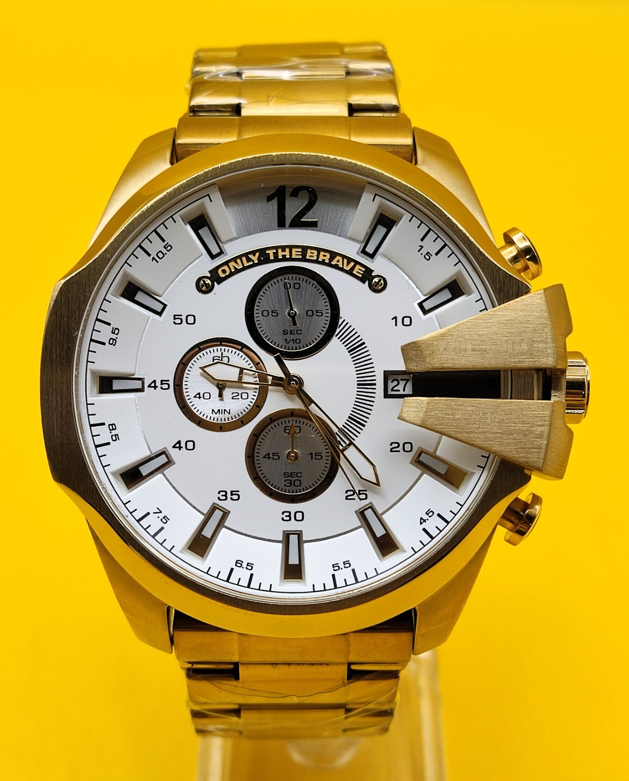 Premium Diesel Only The Brave 10 Bar White Dial Refurbished Men’s Wrist Watch