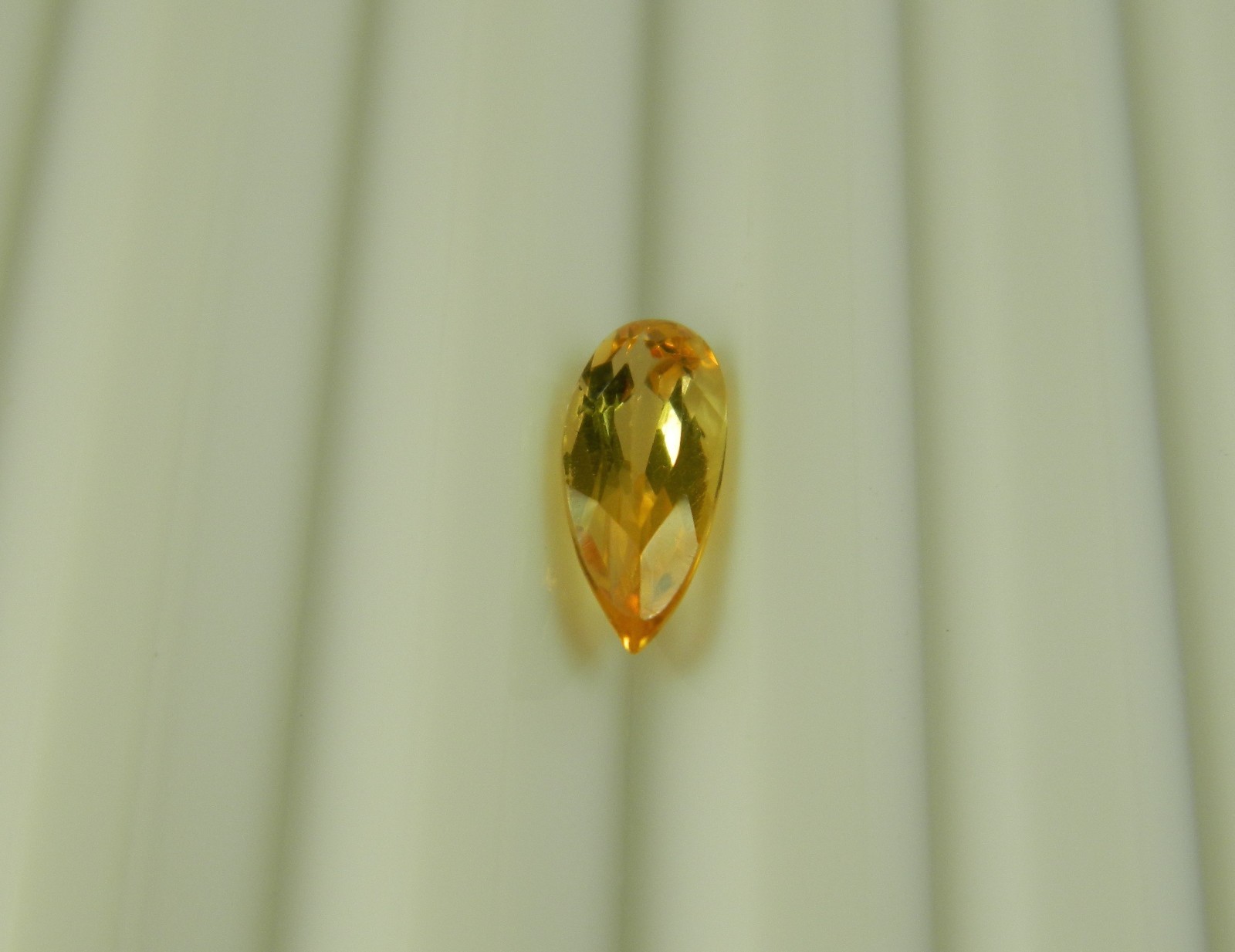 Imperial Topaz 1.27 Ct Clarity IF Pear Cut Natural Golden Brazil I070