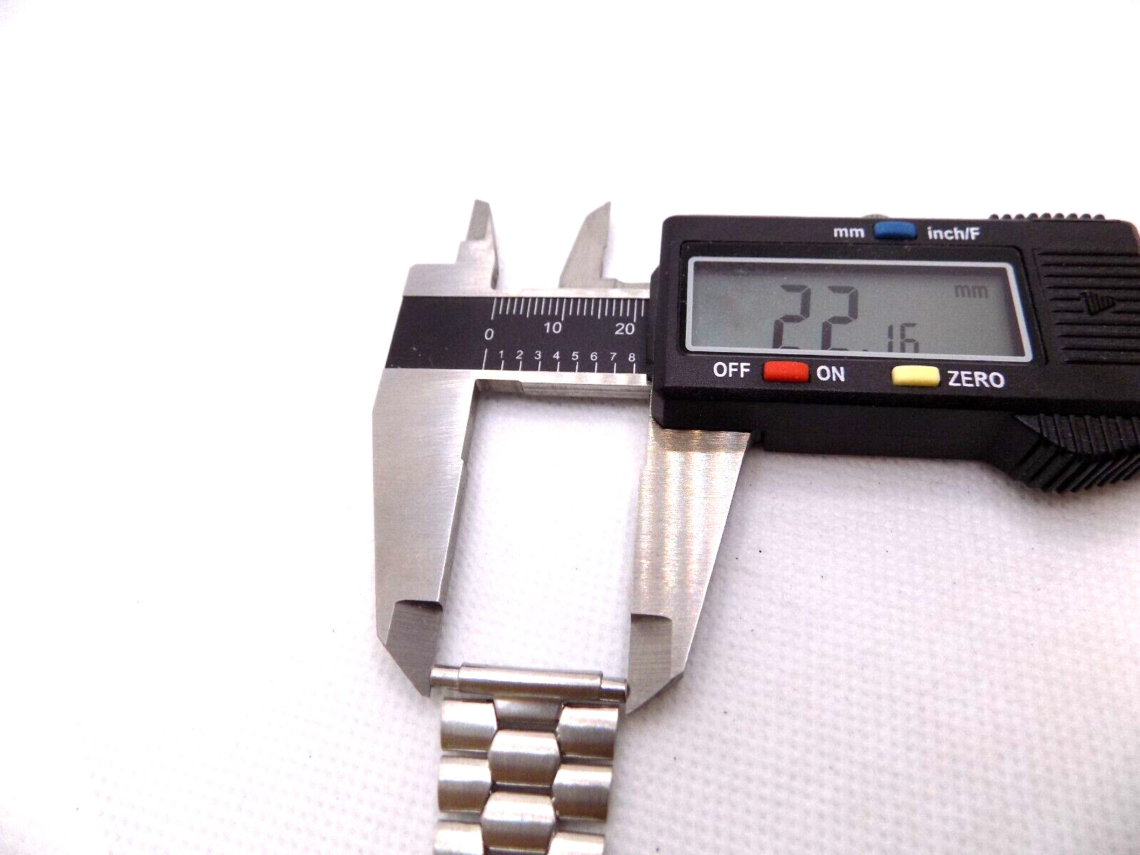 Vintage 1970s Space Age Coffin Link Watch Band Bracelet Adjustable 17~23 mm NOS