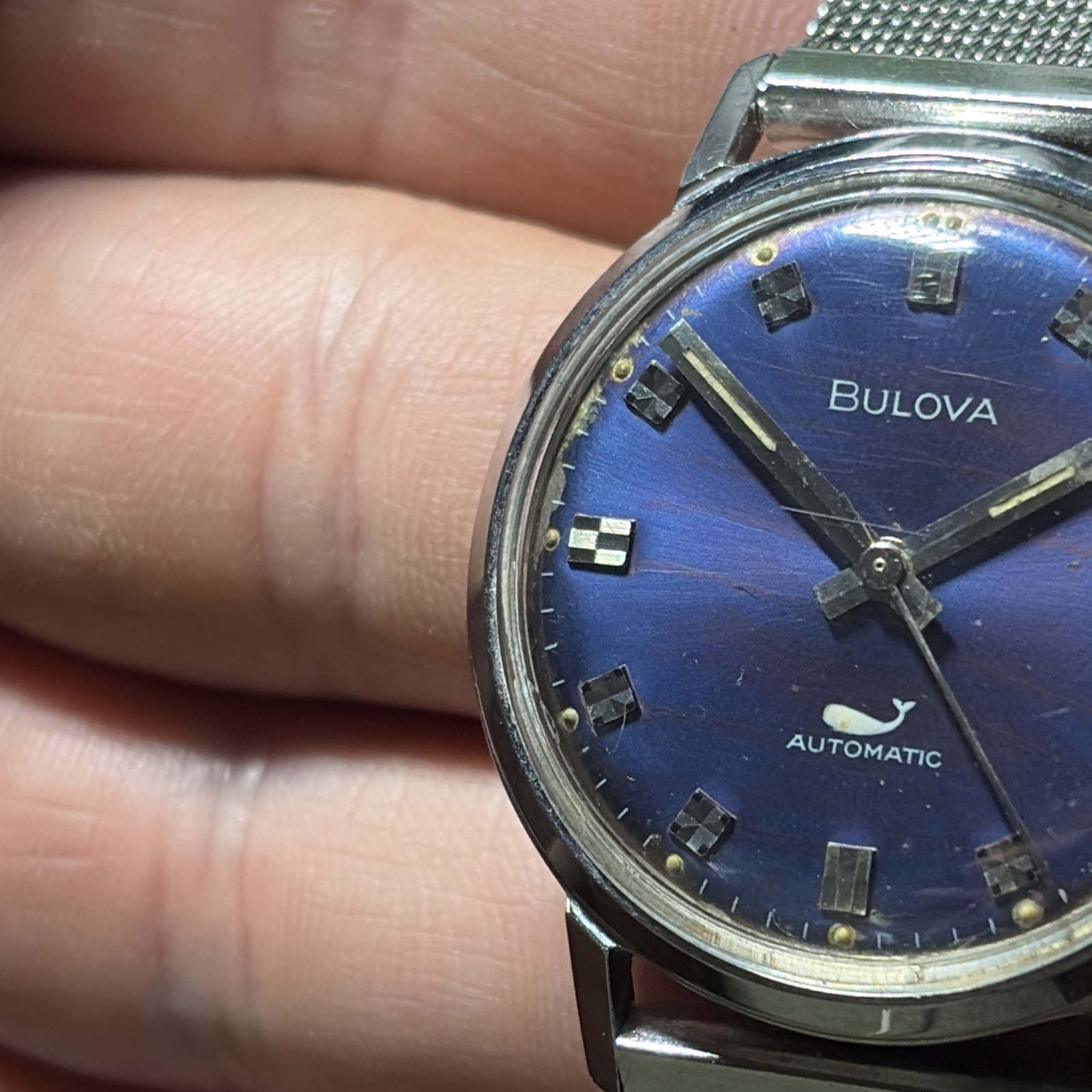 Vtg BULOVA Sea King Men’s Automatic 11 ANACD Watch Date Blue dial (Repair) READ