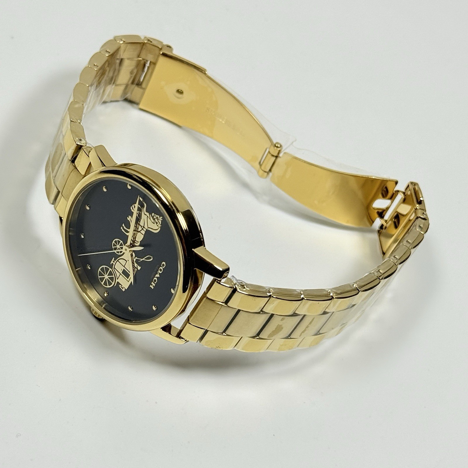 Coach Grand 14504174 Black Dial Gold Tone Stainless Bracelet 36mm Women’s Watch