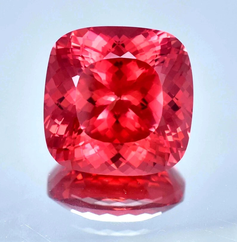 25 Ct Natural Ceylon Padparadscha Sapphire Cushion Cut Loose Certified Gemstone