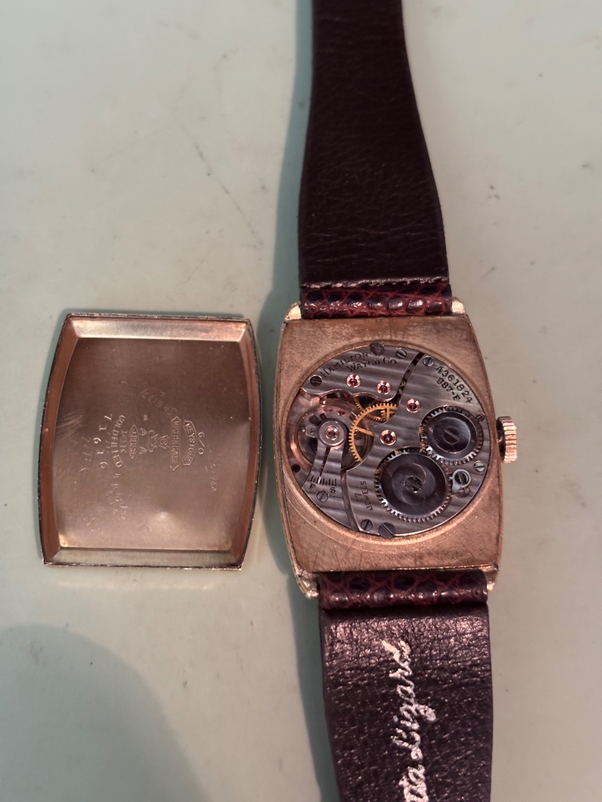 1932 Hamilton “Gladstone” 987F 14K Yellow Gold Filled Wristwatch