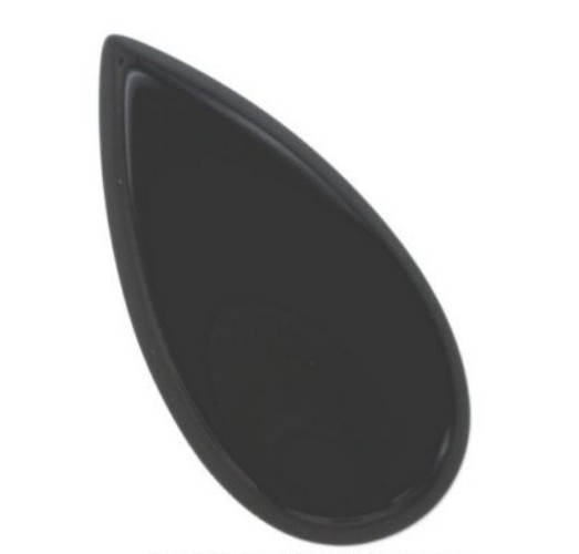 BLACK ONYX 20 x 10 MM PEAR CUT FLAT TOP CABOCHON ALL NATURAL