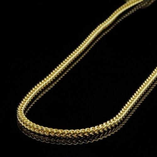 Unisex Stainless Steel Franco Link Chain Solid Square Box Necklace 2.5MM 4MM