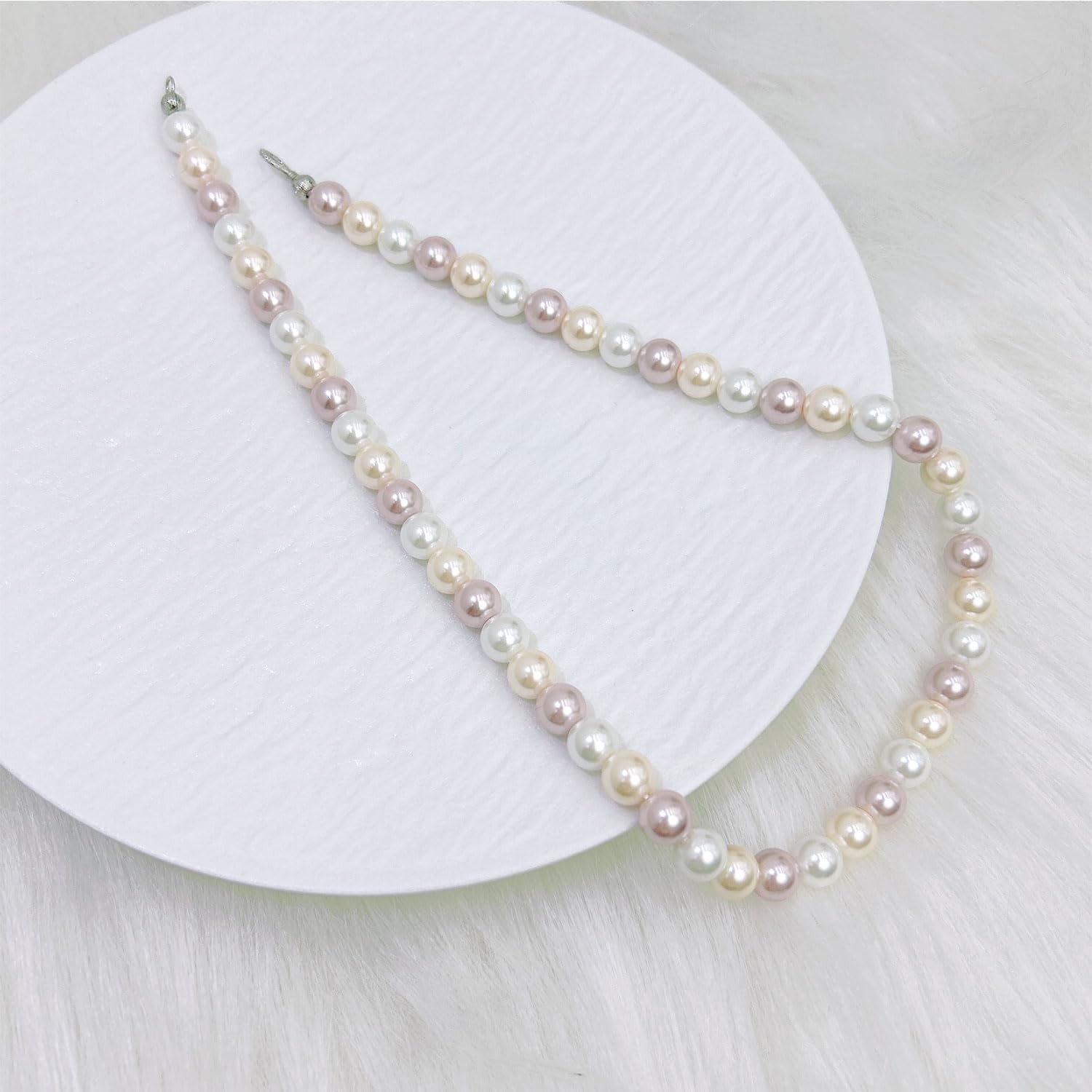 Pearl Choker Necklace for Women Pearl Beaded Necklace Colorful Pearl Neckla – 01