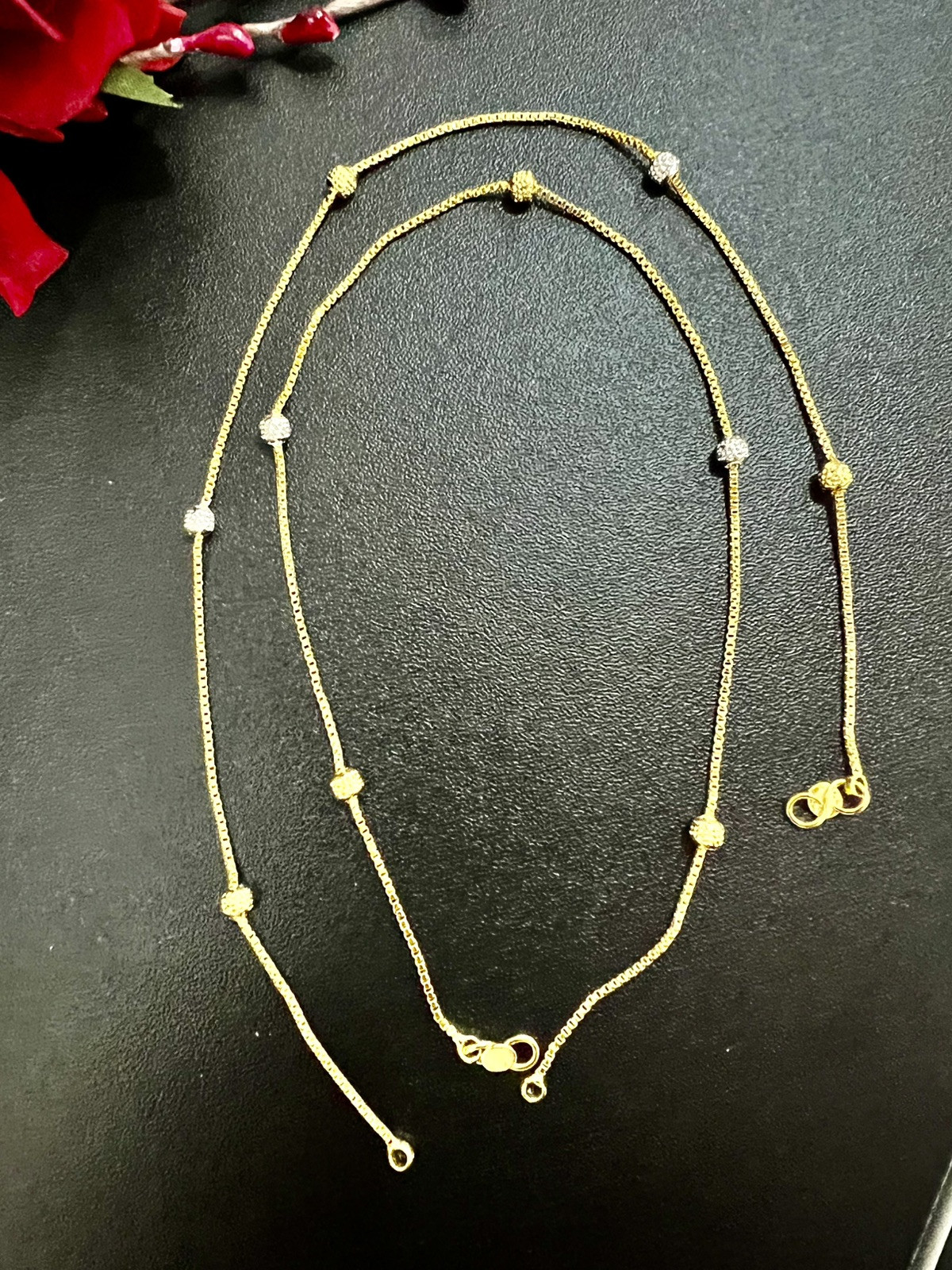 1gram 22ct Gold Plated Indian Pakistani Anklet 11.Inches Legth