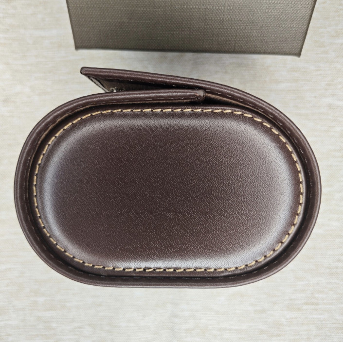 Patek Philippe Dark Brown Leather Travel Watch Case Luxury Gift Carry Box New