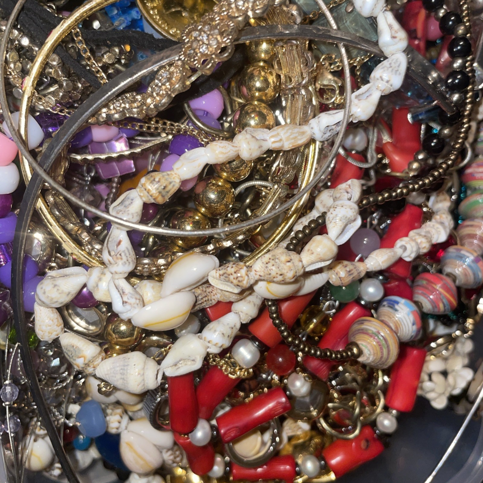 Mystery Lot 1 lbs Costume Jewelry Most Wearable LB Pounds rings necklace etc