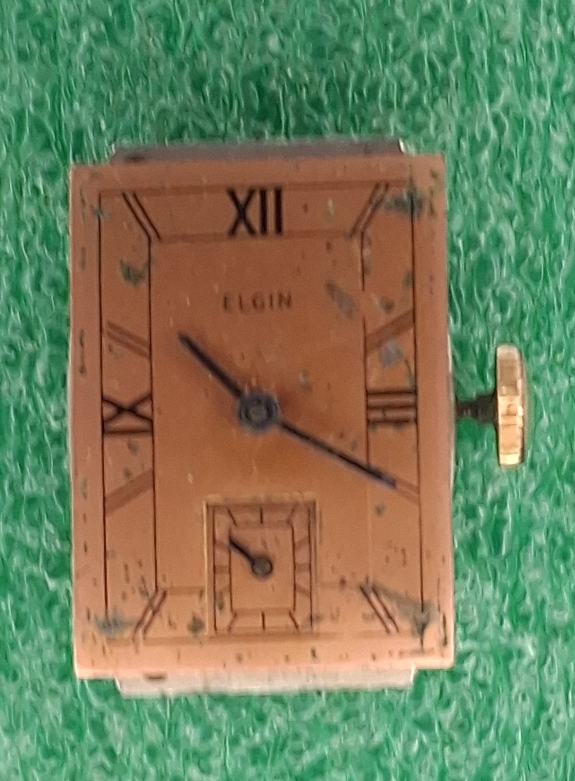 Lot M10 Mens Elgin Art Deco Movement Bal Rotates Manual Wind Vintage Watch Parts