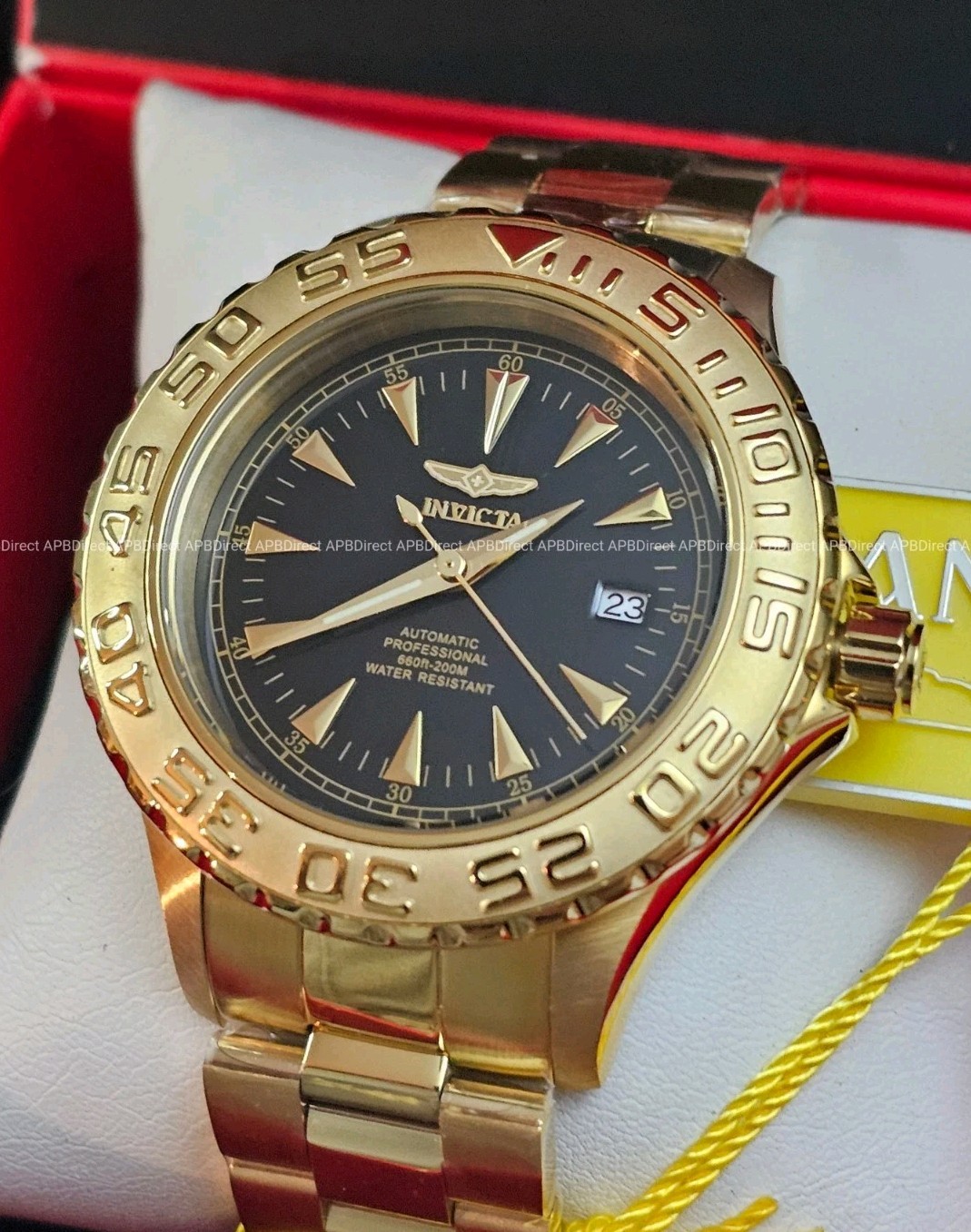 Invicta – Ocean Ghost Automatic – Gold Plated – Exhibition Caseback – mens watch