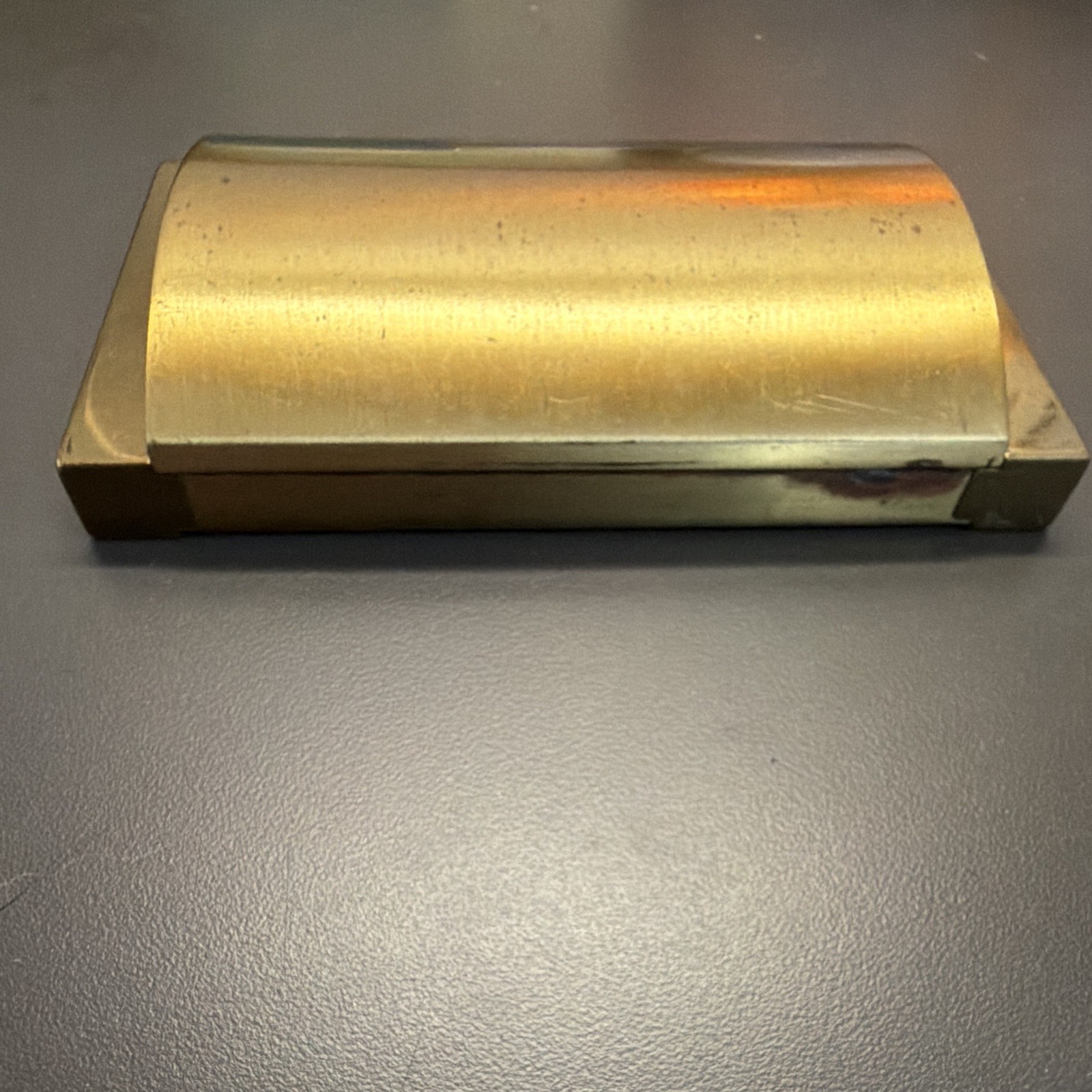 Vintage Longines Watch Box Red Velvet Metal Coffin Case Worlds Most Honored Empt