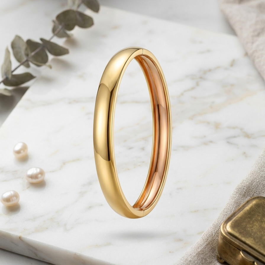 Anti Tarnish Bracelet, Premium Stainless Steel, 18K Gold Plated, Jewellery
