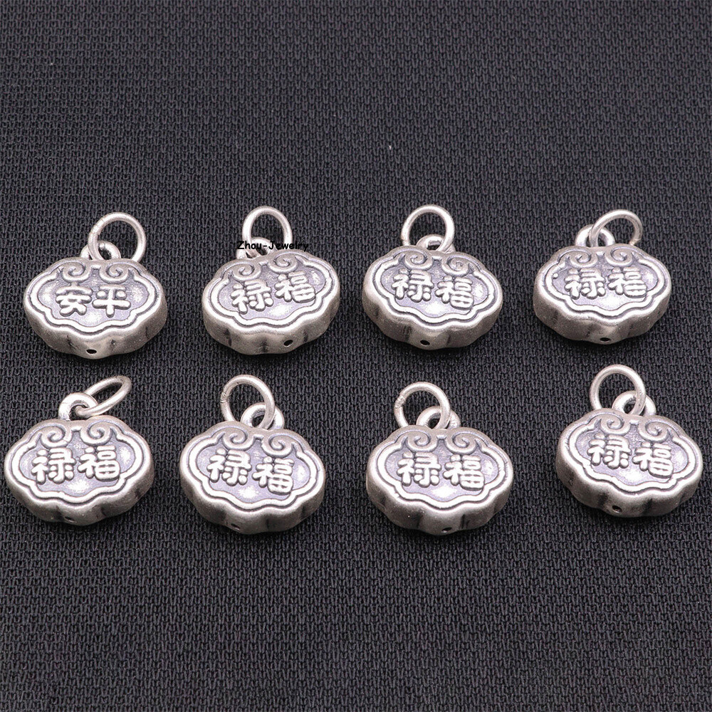 1 PCS Pure S999 Sterling Silver Pendant Men Women Ruyi Lock Pendant 1.1-1.2g