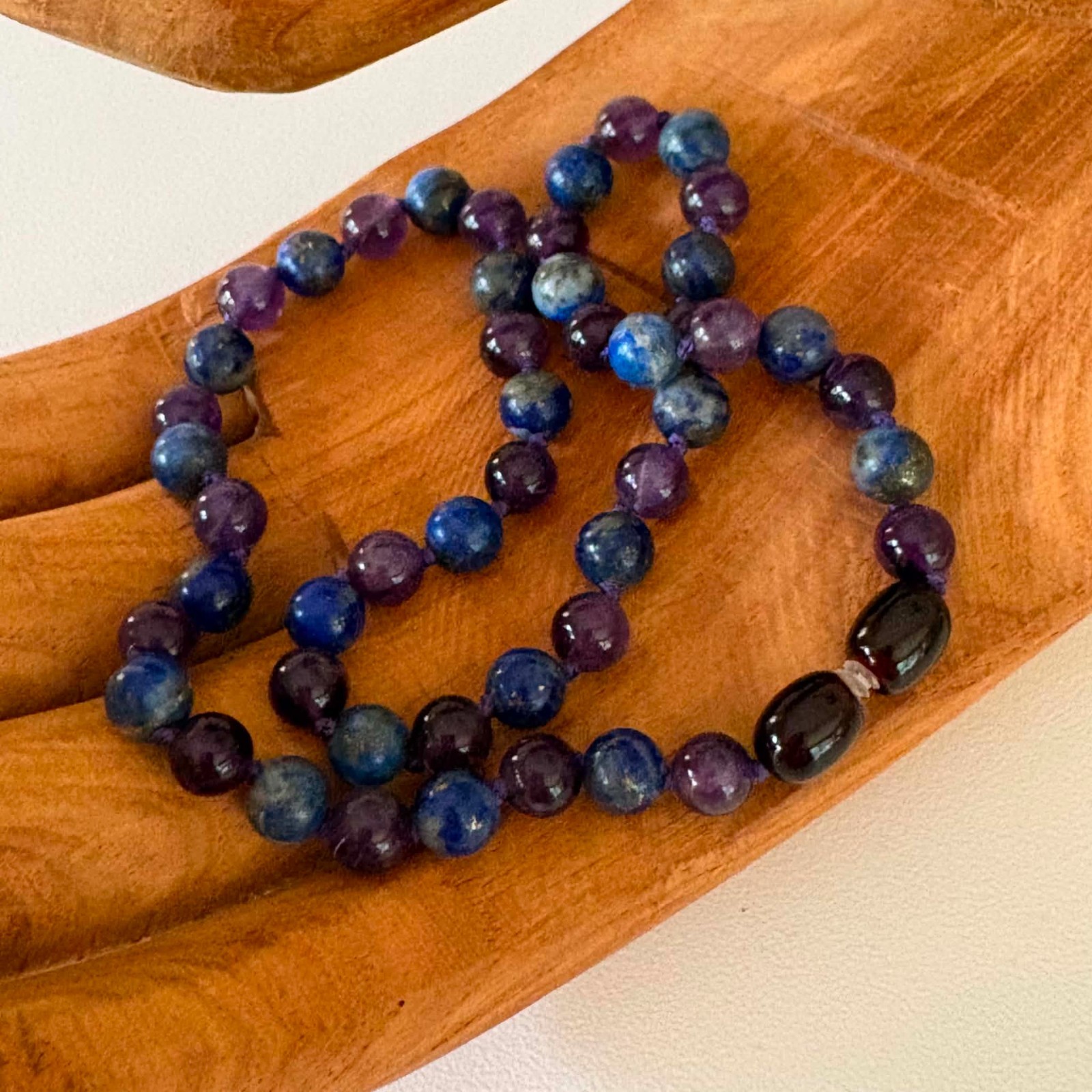 Baltic Essentials ADHD “AMETHYST- LAPIS LAZULI” Necklace 14″ Age 5-12 Years.