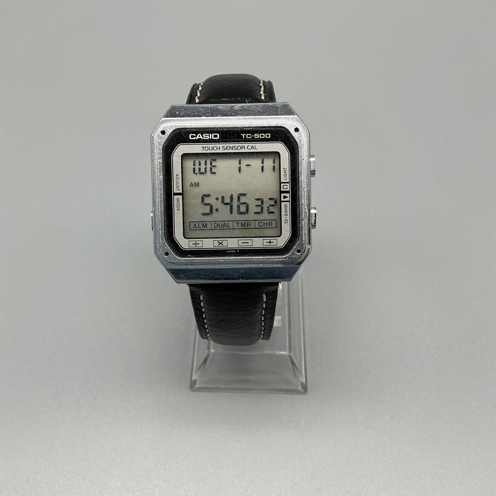 Vintage Casio 119 TC-500 Mens Watch 34mm LCD Touch Non Working for Parts