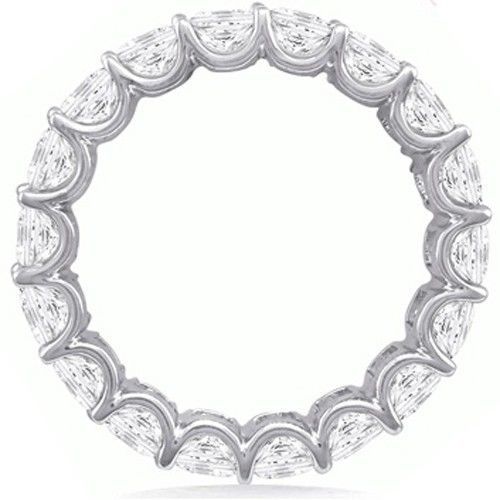 6.80 carat Radiant Cut Diamond 14k White Gold Eternity Band 0.40 ct each G VS