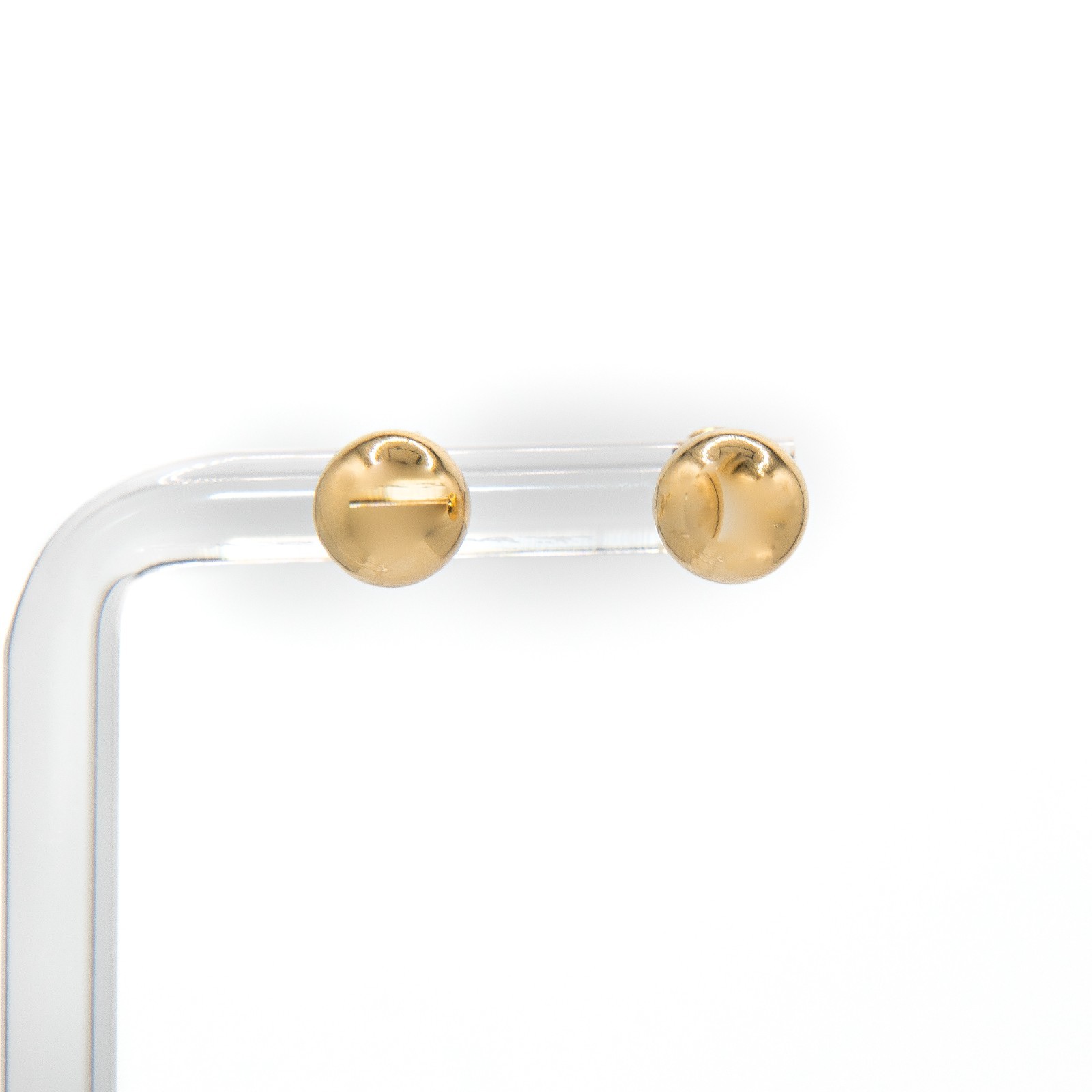 Small 18K Gold Plated Ball Earrings for Women Girls Hypoallergenic Lightweight
