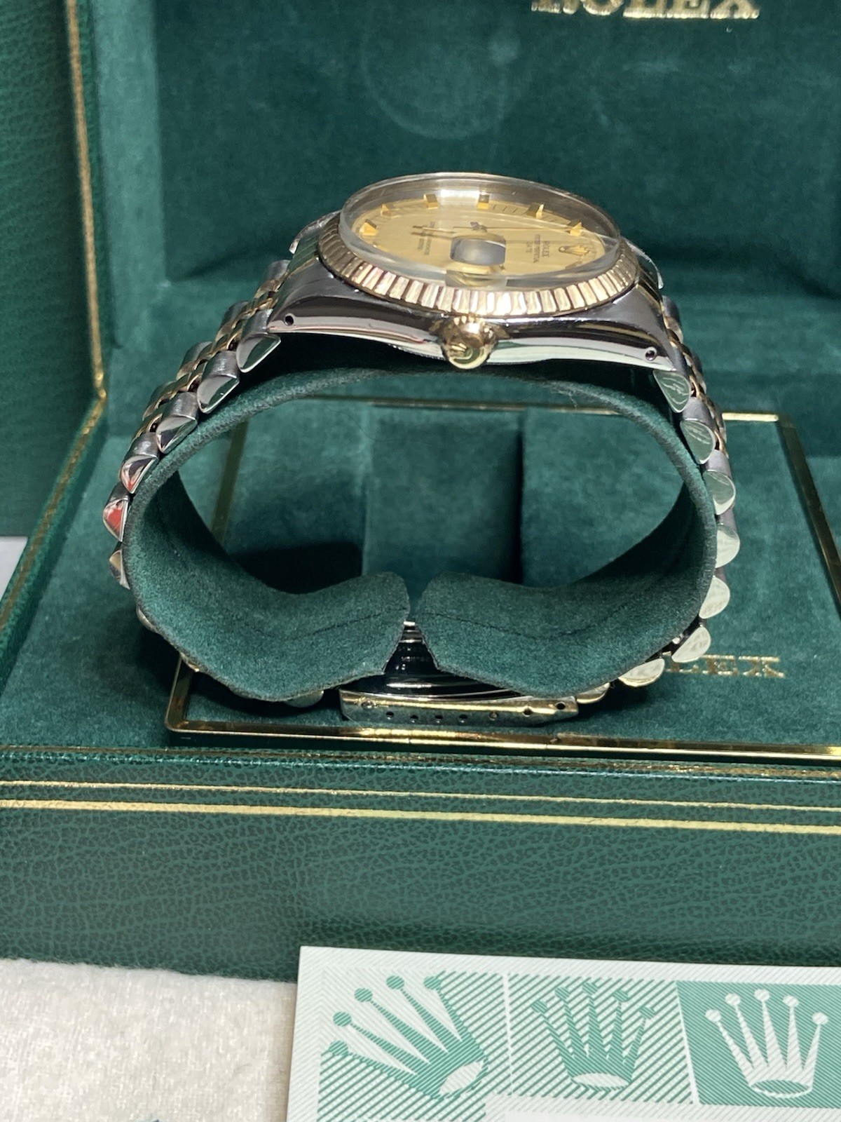 ROLEX ♛ Oyster Perpetual Date 15053* SS & 18K Full Set With Extra Dial ~Preloved