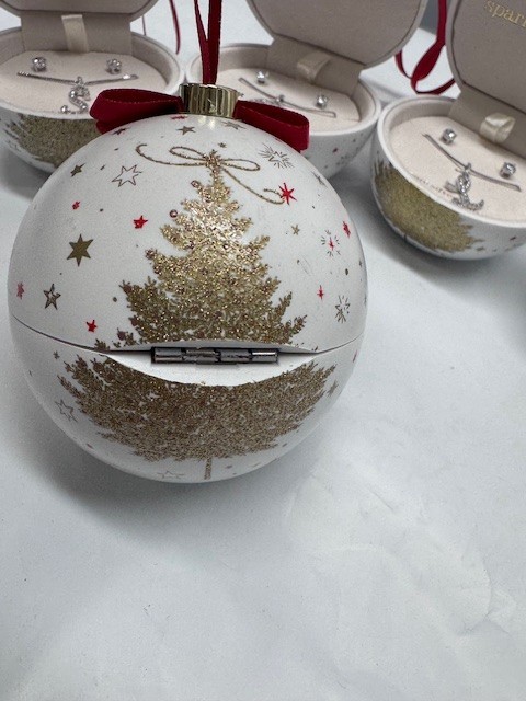 SparkleAnd Allure Jewerly Set-Comes In Holiday Ornament-DIFF LETERS TO CHOOSE