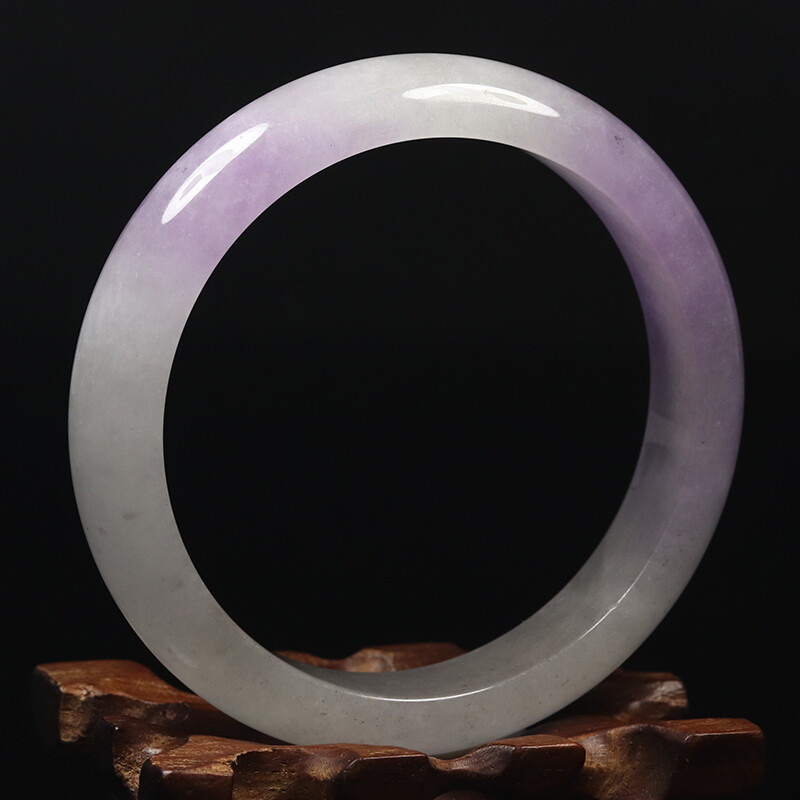 62mm Lavender Purple Jadeite Jade Bangle Bracelet Women’s Chinese Jade 11223