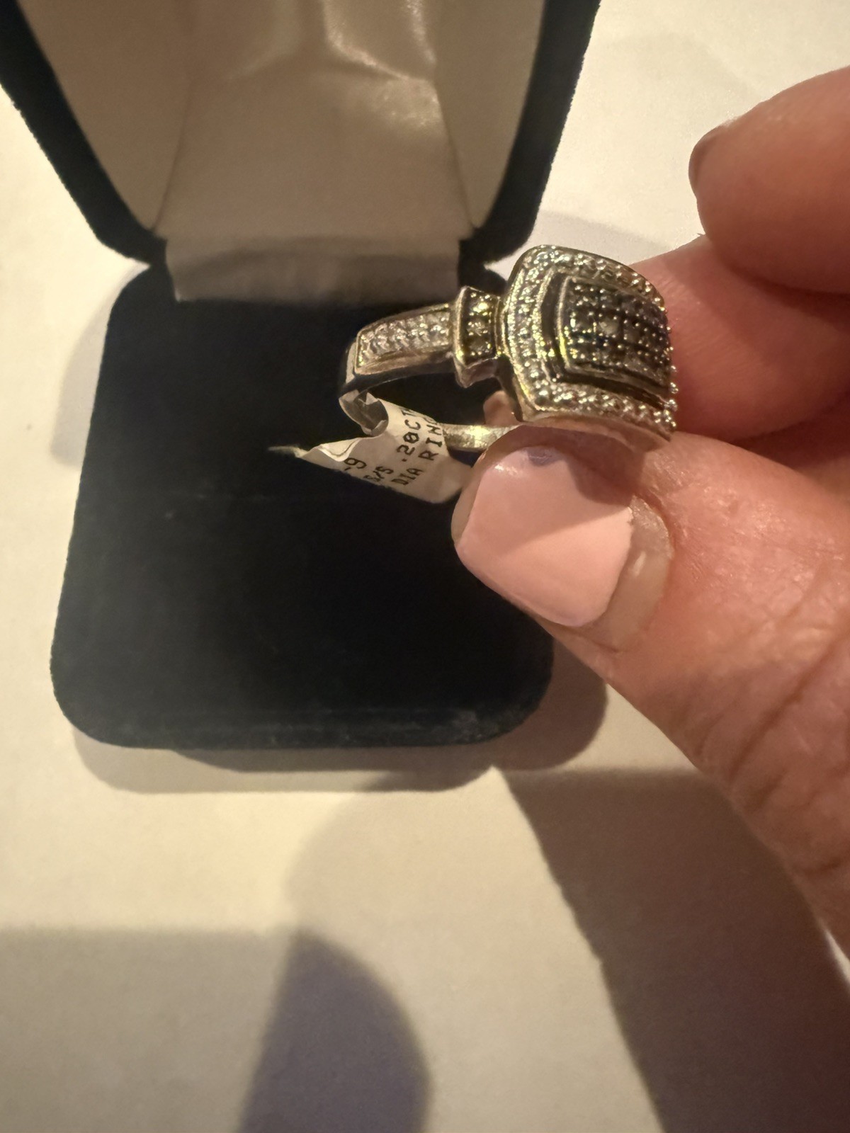 NWT 14k Gold Over Silver 0.20 ct. Rd Mocha Diamond Ring