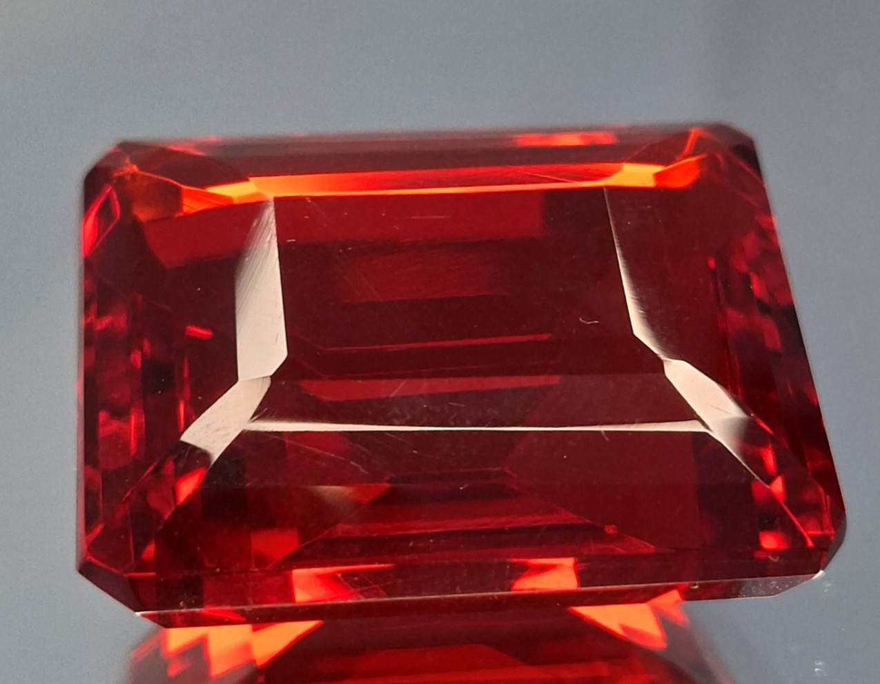 Red Topaz Emerald Cut 108-110 Ct Natural VVS Loose EGL Certified Gemstone RK893
