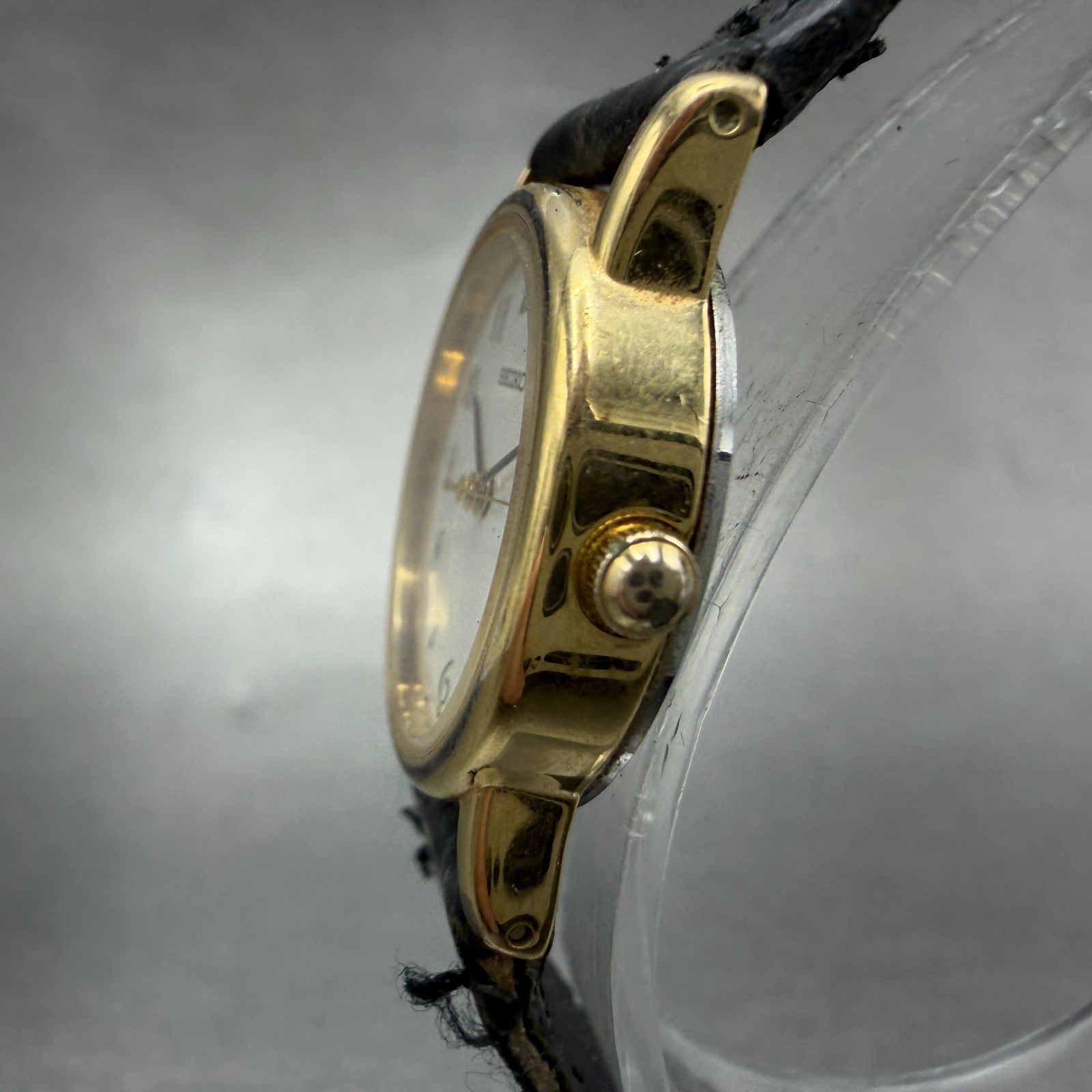 Seiko Watch Women 22mm White Dial Gold Tone Round 2P21-0A20 New Battery VTG HG5