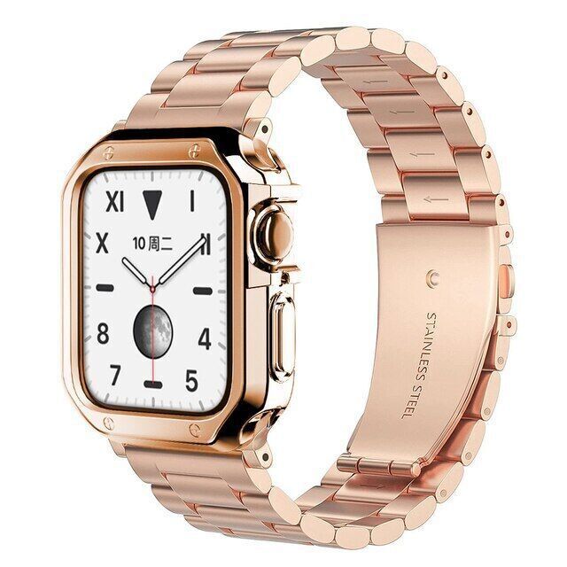 Stainless Steel Band Strap+TPU Case For Apple Watch Series 11 10 9 8 7 6 Ultra 3