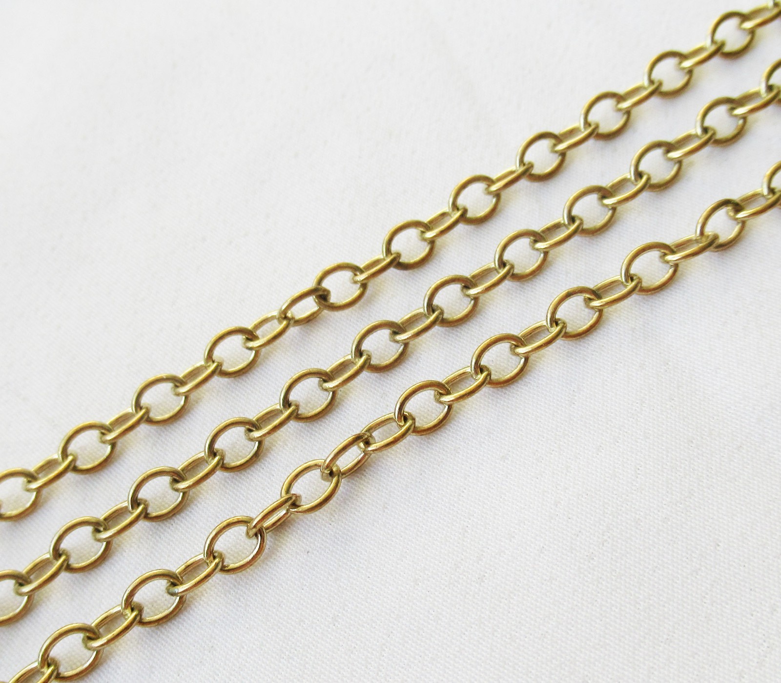 10m(32.81ft) Cable Chain 4x5mm O Link Brass Chain Findings for DIY Crafts Making