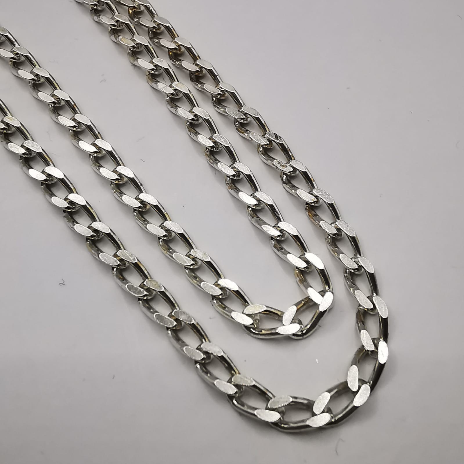 Vintage 925 Sterling Silver Handmade Signed Chain Necklace 19.6 in 11.41g