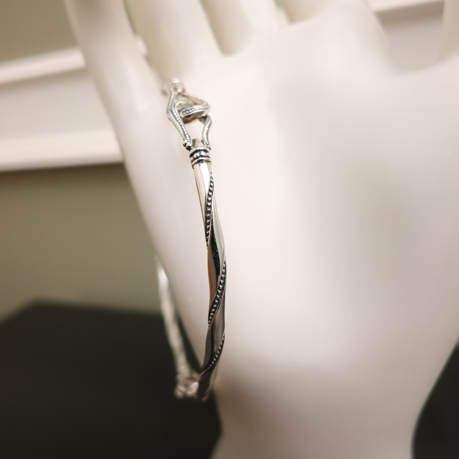 Scott Kay bracelet equestrian bangle rope pattern sterling silver 925 QVC signed