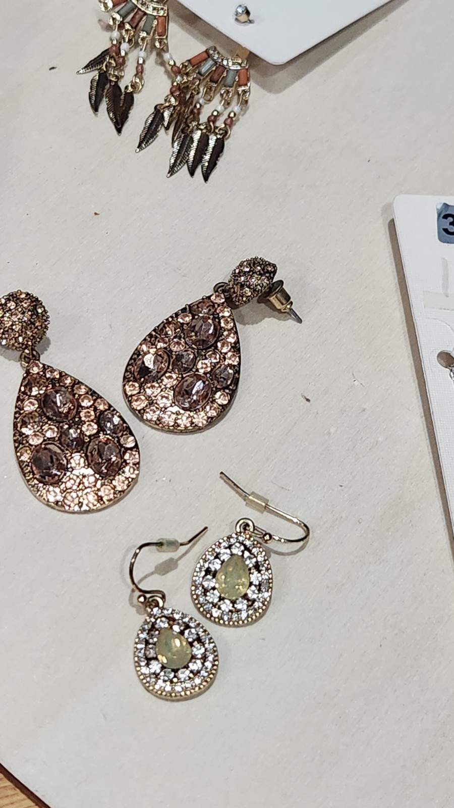 Lot of 7 Fashion Jewelry Pieces I Am Apt. 9 Statement Earrings & CZ Necklace