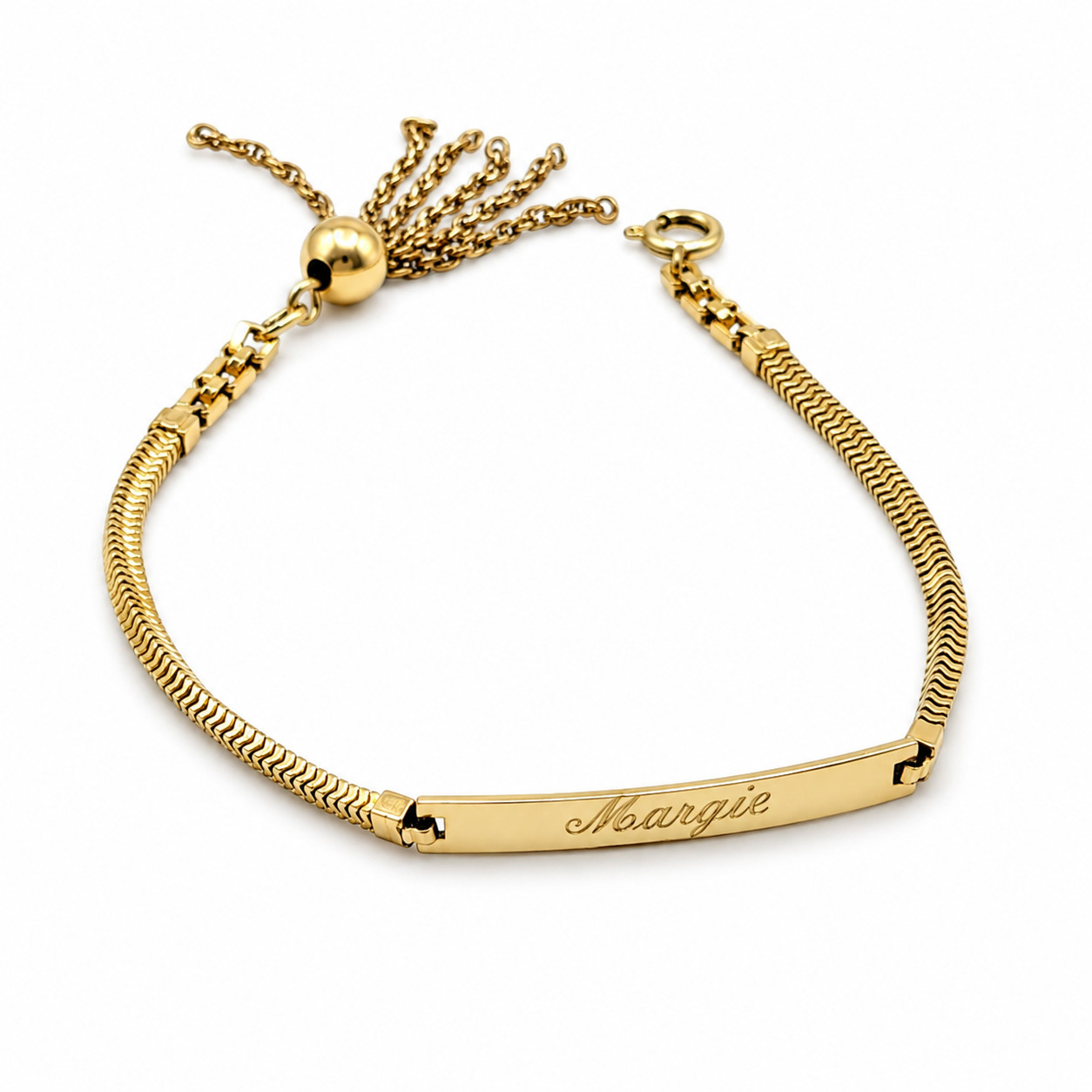 Vintage Sweetheart ID Tassel Chain Bracelet 1/20 12K Gold Filled