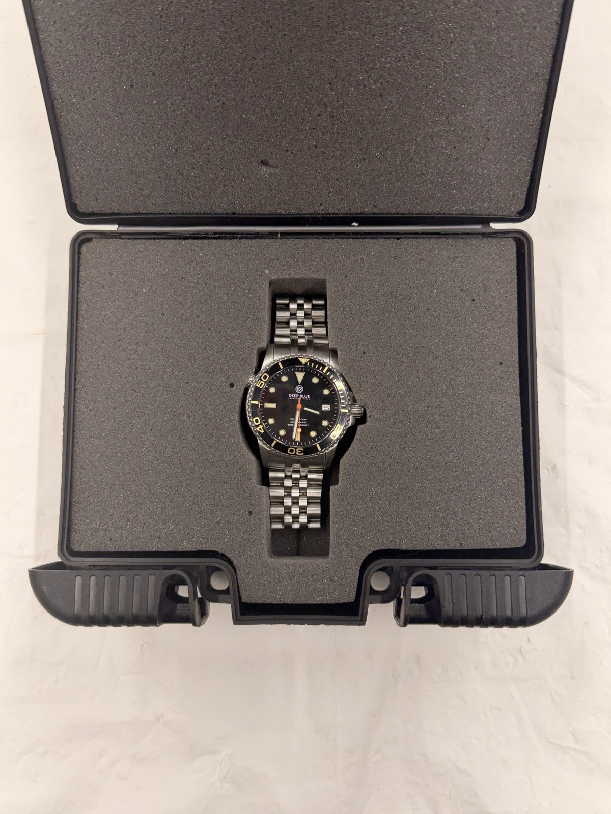 Deep II Mens Watch 40MM AUTOMATIC DIVER BLUE LUME CERAMIC BEZEL
