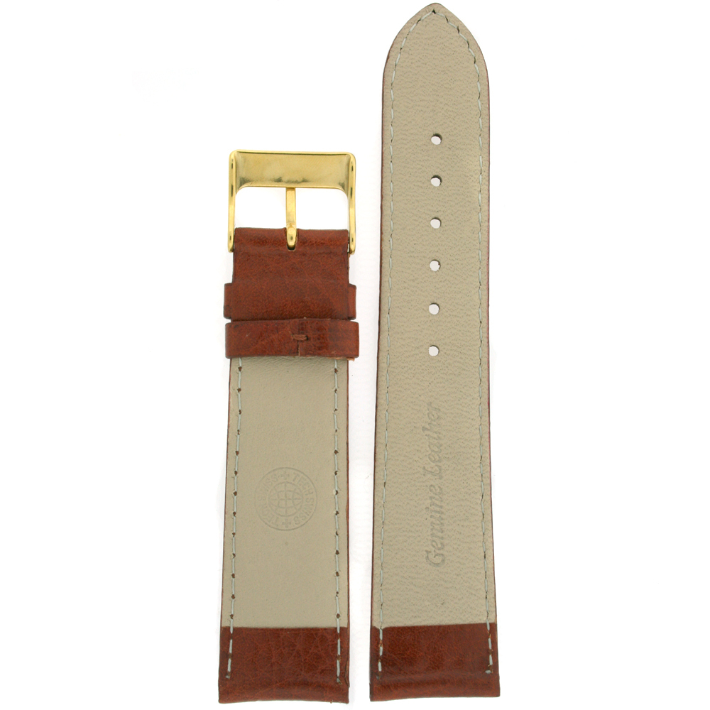 Watch Band Calfskin Genuine Leather Brown Padded 12 14 16 18 20 21mm 22 24