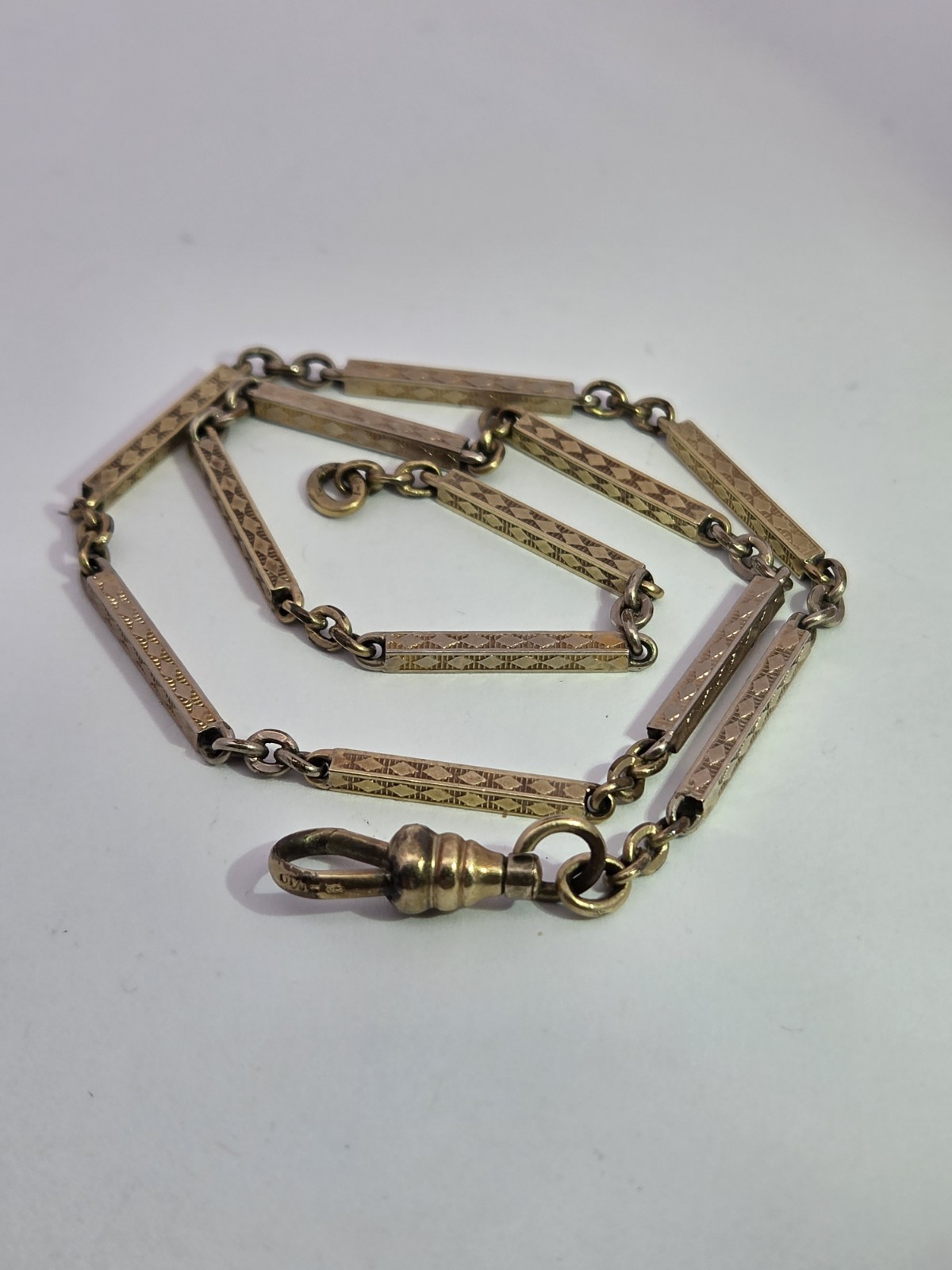 Vintage Antique Art Deco Gold Filled 13″ Fancy Link Pocket Watch Fob Chain